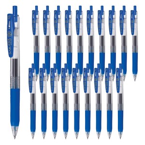제브라 사라사클립 중성펜 JJB15 0.7mm, 청색, 20개