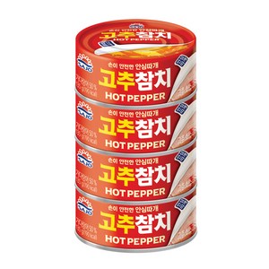 사조참치 고추참치 안심따개, 135g, 4개