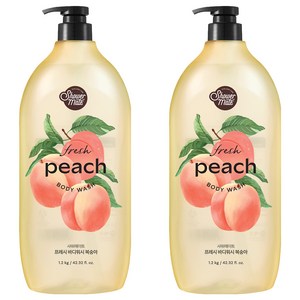 샤워메이트 복숭아 바디워시 과일향, 1.2kg, 2개