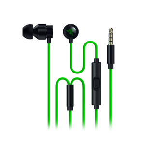 레이저 Hammerhead V3 고음질 유선 게이밍 이어폰 + 변환젠더 세트, RZ12-0559, 그린