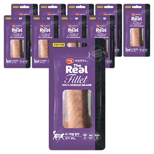 하림펫푸드 고양이 더리얼 필렛 간식, 참치, 30g, 10개
