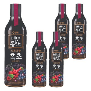 백년동안 산머루 복분자 현미발효 흑초, 900ml, 5개