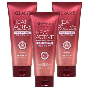 케라시스 히트 액티브 극손상 바르는 트리트먼트, 220ml, 3개