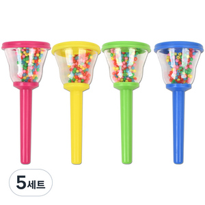 베이비 마라카스 4종 세트, 분홍 + 노랑 + 초록 + 파랑, 5세트