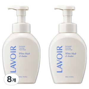 라브아 퍼퓸 포밍 핸드 워시 화이트머스크 앤 앰버, 500ml, 8개