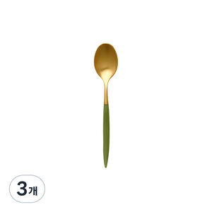 까사무띠 아모르 무광 골드 티 스푼, 그린, 3개