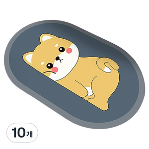 홈다움 빨아쓰는 말랑이 규조토 누워있는 동물 발매트, 누워있는 댕댕이, 10개