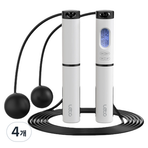 레토 2in1 유무선 겸용 스마트 줄넘기, 화이트, 4개