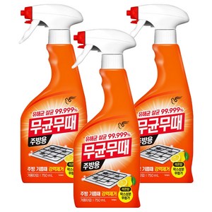 무균무때 주방용 세정제, 750ml, 3개
