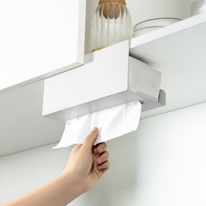 코멧 베이직 상부장 거치식 키친타올 걸이, 화이트, 1개
