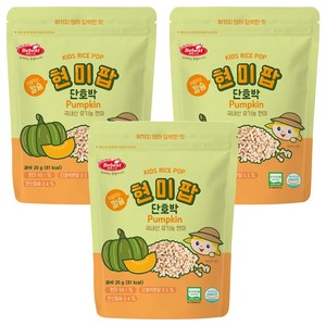 베베스트 유기농 칼슘 현미팝, 단호박, 20g, 3개