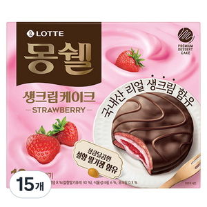 몽쉘 스트로베리, 408g, 15개