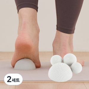 제로투헤라 실리콘 스트레칭 안마 발바닥 지압 마사지 볼 4종 세트, 문릿그레이, 2세트
