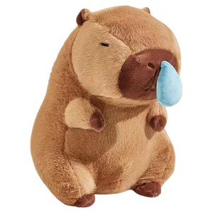 콧물 흘리는 카피바라 인형, 35cm, 혼합색상, 1개