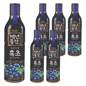 샘표 백년동안 현미발효 흑초 블랙블루베리, 900ml, 6개
