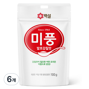 백설 발효 감칠맛 미풍, 100g, 6개