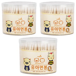 피그비 유아용 안전면봉, 300개입, 3개