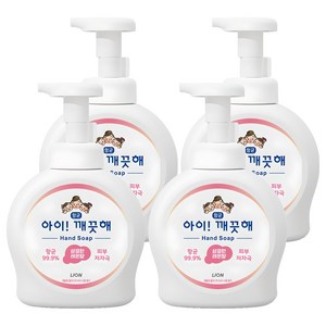 아이깨끗해 항균 폼 핸드워시 레몬향, 490ml, 4개
