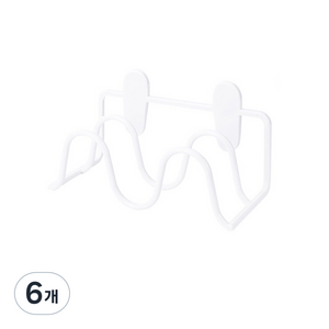 청린 거실 화장실 슬리퍼 거치대, 6개, 화이트