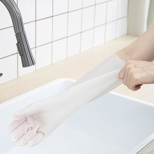 코멧 롱타입 질긴 니트릴 고무장갑, 화이트, 중(M), 1세트