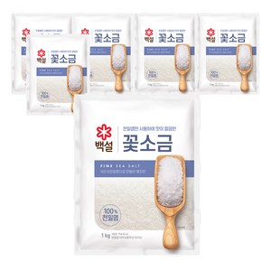 백설 꽃소금, 1kg, 6개