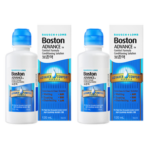 보스톤 어드밴스 렌즈 보존액, 120ml, 2개