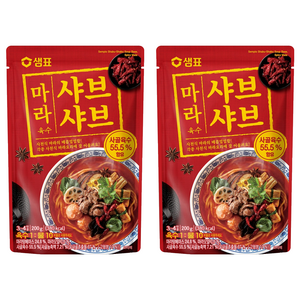 샘표 마라 샤브샤브 육수, 200g, 2개