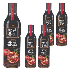 샘표 백년동안 현미발효 흑초 산수유 석류, 900ml, 5개