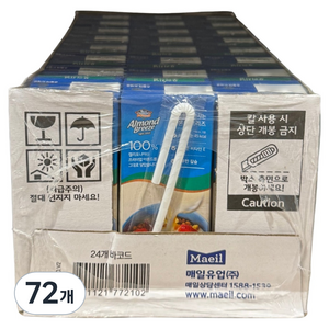 블루다이아몬드 아몬드 브리즈, 190ml, 72개