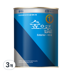 KCC숲으로 플러스 외부용 무광, 화이트, 900ml, 3개