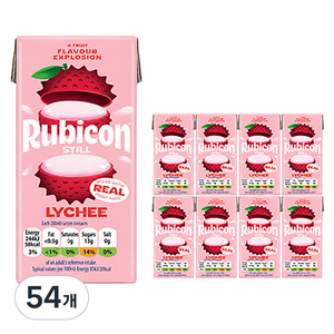 rubicon 리치 NFC 퓌레과즙 주스, 288ml, 54개