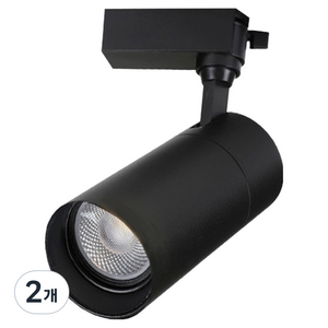 비츠온 레일 LED 일체형 등기구 블랙 30W, 전구색, 2개
