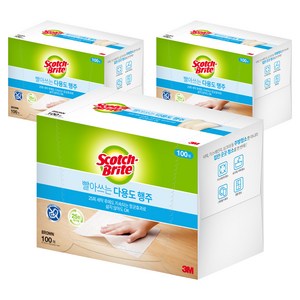 스카치브라이트 빨아쓰는 다용도 행주, 100개입, 3개