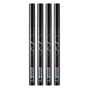 여우화장대 슈퍼슬림 워터프루프 퀵필터 펜 아이라이너 0.5g, 블랙프레소, 4개