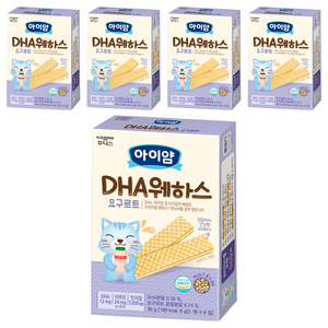 일동후디스 아이얌 DHA 웨하스, 요구르트, 36g, 5개