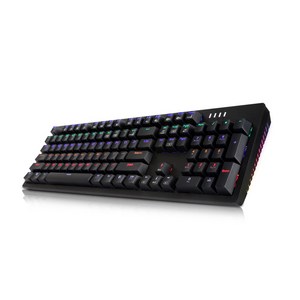 앱코 HACKER 축교환 측면 RGB 라이팅 이중사출 게이밍 기계식 유선 일반형 키보드, 블랙, K515, 갈축