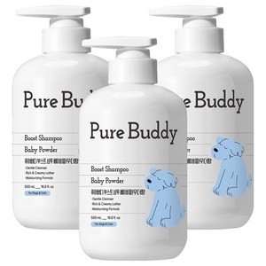 퓨어버디 부스트 샴푸 베이비파우더향, 500ml, 1개입, 3개
