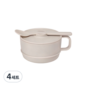 나인웨어 국산 올디너리 시리얼볼 세트, 빈티지아이보리, 4세트