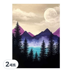데이소이 미스테리 판타지 DIY 보석십자수 세트 20 x 30 cm, 05 마운틴, 2세트