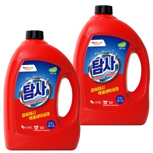 탐사 파워워시 액체세제, 2.5L, 2개