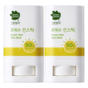 그린핑거 프레쉬 마일드 선스틱 SPF50+ PA++++, 15g, 2개 골드박스 특가