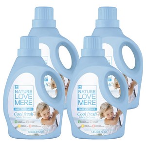 네이쳐러브메레 쿨프레쉬 유아 섬유유연제 코튼향 본품, 1.8L, 4개