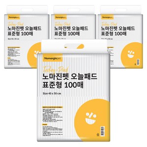 노마진펫 강아지 오늘 배변패드, 4개, 100개입