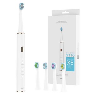 SKY 케어 ST10 C타입 충전식 음파 전동칫솔, SKY-CA-ST10, 화이트, 1개