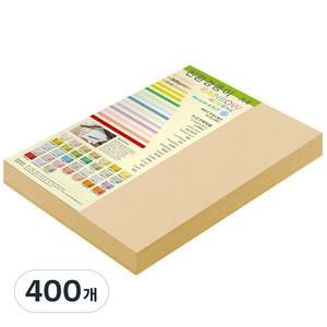종이문화 두꺼운양면 카드지 레인보우카드 No.03 베이지 A4, 400개