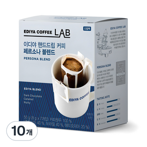 이디야커피연구소 핸드드립 커피 페르소나 블렌드, 8g, 7개입, 10개