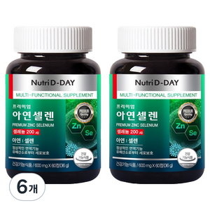 뉴트리디데이 프리미엄 아연 셀렌, 6개, 60정