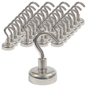 코지파파 초강력 고리 자석 후크 고리형 20mm, 실버, 30개