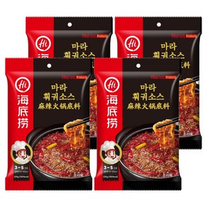 하이디라오 마라훠궈 소스, 220g, 4개