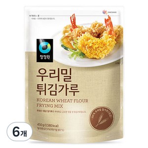 청정원 우리밀 튀김가루, 450g, 6개